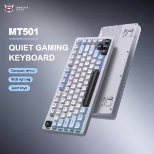 ONIKUMA | ONIKUMA MT501 Gaming Keyboard Wireless Tri Mode RGB Backlit 81 Keys Compact Mechanical Feel Keyboard Long Battery For PC Laptop