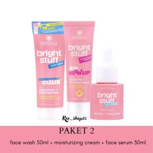 Emina Bright Stuff 1 Paket Lengkap Skincare Remaja Mencerahkan