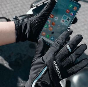 ROCKBROS Găng Tay Đạp Xe Găng Tay Xe Đạp KÍN NGÓN Giữ Ấm Bằng Lông Cừu Giữ Nhiệt Mùa Đông Găng Tay Xe Đạp Màn Hình Cảm Ứng Với Thiết Kế Khóa Kéo Silicone Chống Trượt Chống Mài Mòn Cho Nam Nữ