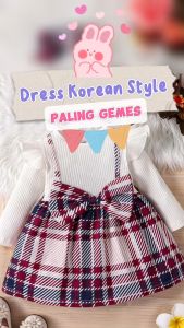 Dress Ae Yoon 1-4 Tahun | Dres Anak Perempuan Import Korea Impor Bayi Dres Gaun Pesta 2 3 Tahun th kiosbalitafawa