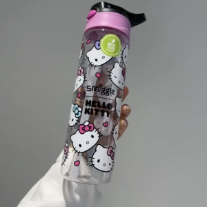 Smiggle Australia Kids Water Bottle 680ml - Leakproof BPA-Free Silicone Straw Childrens Drinkware for School Travel
