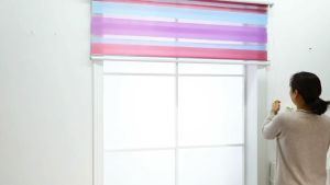 COD Korean Venetians Duo Roller Blinds for Living Room Bed Room Office Window Blinds 60/80/100/120/ 140/150/180 *180cm