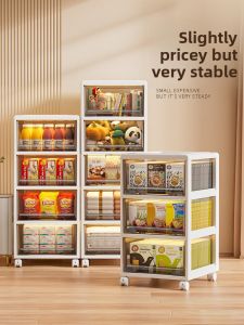 Jeko Drawer Style Storage Cabinet Multi-layer Plastic Organizer for Home Use Snack Storage Rack Floor-standing Shelf