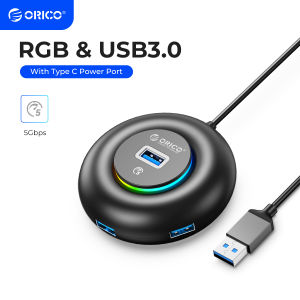 ORICO RGB USB3.0/Type-C HUB With Type C Power Port 5Gbps 30CM Multi Splitter OTG Adapter For PC Computer Accessories Macbook Pro