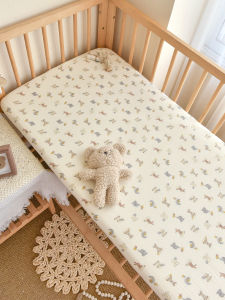 Pure Cotton Baby Bedding Set for Newborns A-Class Gauze Baby Mattress Cover Childrens Patchwork Bed Sheet Four Seasons Bed Cover