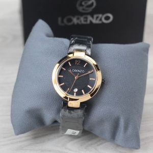 jam tangan wanita Lorenzo 1069 L rantai water resist tanggal aktif original