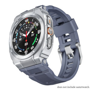 Luxury Metal Case+Strap for Samsung Galaxy Watch Ultra 2025 47mm Silicone Sport Bracelet Correa Mod Kit for Galaxy Watch 7 Ultra