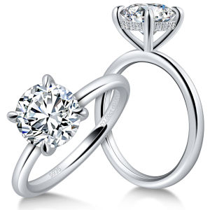 Pretty Beauty Hidden Halo 2CT Moissanite Engagement Ring Women 925 Silver Solitaire Diamond Promise Ring Anniversary Gift for Wi