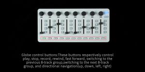 M-VAVE Midi giao diện điều khiển Mixer điều khiển với 43 nút 8 knobs 8 nút ấn BT kết nối pin/Type-C cung cấp điện USB cho hầu hết electroacoustic cụ