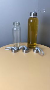 Combo 5 bình thủy tinh đựng nước chai thủy tinh đựng nước chai đựng nước ép detox 500ml và 300ml + in tem nhãn