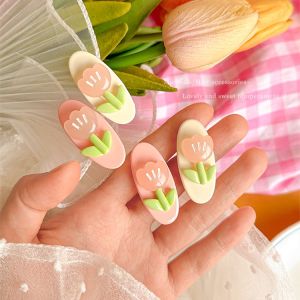 C.three Tulip Oval Hairpin Jelly Cute Cartoon Sweet Duckbill Clip Hair Accessories