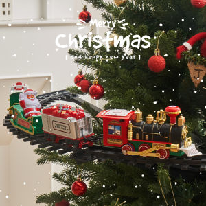 Electric Christmas Train Decoration Hanging Ornament for Shop Atmosphere Scene Arrangement Props Christmas Tree Decor