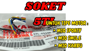 SOKET ASLI YAMAHA SOCKET KIPROK KODE-5TL UNTUK MOTOR MIO YAMAHA MIO SPORTY/SMILE/KARBU ASLI PRESISI.