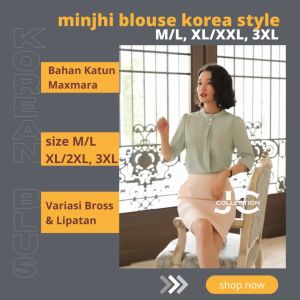 Blus Korea Wanita Lengan Pendek Wanita Gaya Korea Model Terbaru Minjhi SS - NIC Fashion