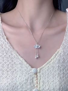 Nicedays🍒Kalung Liontin Rumbai Teratai Wanita Kalung Ceruk Gaya Cina Baru Kalung Manis Segar