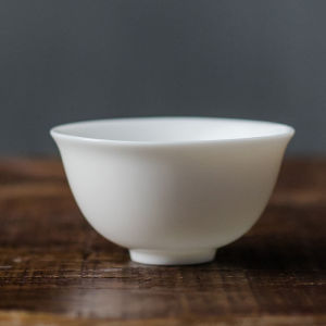 Handmade Ceramic Gongfu Tea Set White Porcelain Tea Cup Personal Drinking Cup Engraving for Tea Lovers Dining Tableware