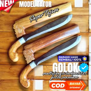 GOLOK PREMIUM MODEL TATOR TORAJA FLASH SALE TERMURAH BERKUALITAS TINGGI TAHAN LAMA PEMAKAIAN BERGERANSI TERMURAH PERKAKAS KEBUN PREMIUM EKONOMIS TERBUAT DARI HASIL TEMPA BAKAR SEPUH KOKOH KUAT BERKUALITAS TINGGI