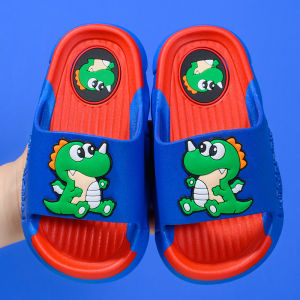 รองเท้าแตะใส่ในห้องน้ำสำหรับเด็กรองเท้าแตะพื้นนิ่มกันลื่นใส่ในบ้านใส่ในบ้านให้ความรู้สึกอึสำหรับเด็กชายและหญิงลายการ์ตูนกันดั้มสำหรับฤดูร้อน