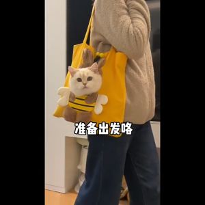 BABYPET กระเป๋าแมว สะพายไหล่ ผ้าแคนวาส ลายน่ารัก ระบายอากาศ ขนาดโดดเดี่ยว