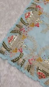 Pure Soft Teby Organza Saree💙💙💙