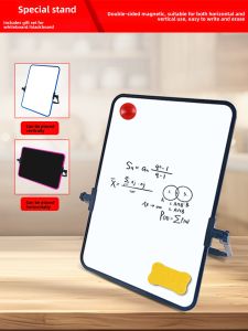 Double-Sided Magnetic Mobile Whiteboard with Stand Childrens Home Office Desktop Blackboard Teaching Writing Board