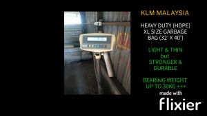 Heavy Duty Garbage Bag (XL SIZE 32 X 40 - 8 Pcs) & (S size 47CM X 53CM - 30 Pcs)