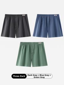 Miiow | Pure Cotton Mens Underwear Breathable Loose Fit Boxer Shorts MiiOW Cat Man Arro Pants Youth Mid Waist Comfortable Briefs