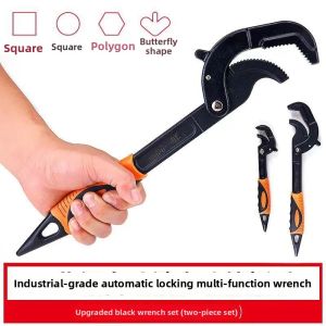 Multi-Purpose Quick Operation Large Jaw Pipe Wrench with Storage Box