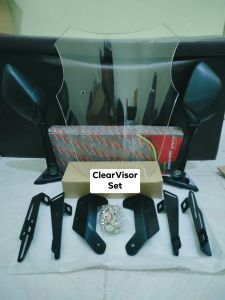 MOTORSTAR ALL EASYRIDE BRACKET SIDEMIRROR AND WINDSHIELD SET