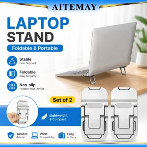 Giá đỡ máy tính xách tay aitemay mini laptop xoay lật cầm tay có thể điều chỉnh được-Giá đỡ máy tính xách tay tiện dụng bằng nhôm cho máy tính bảng điện thoại hỗ trợ làm mát-Trọng lượng nhẹ & Bỏ Túi
