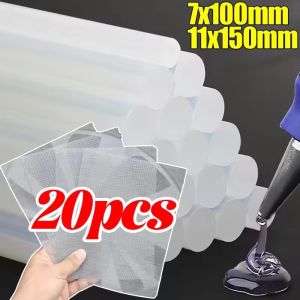 20PCS Car Bumper Crack Repair Kit Stainless Steel Car Crack Fix Mesh Hot Melt Glue Sticks Auto Fender Hole Grill Guard