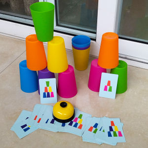 Double Competitors Color Recognition and Spatial Arrangement Educational Toys
