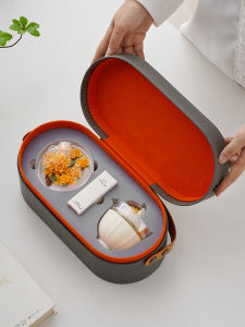 High-End Travel Tea Set Creative Cultural Gift Moon Festival Scent Diffuser No Fire Osmanthus Fragrance Ceramic Tea Utensils