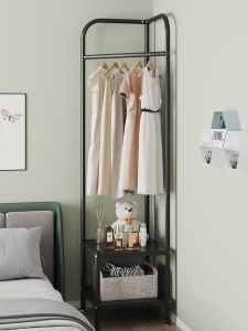 Corner Entrance Multi-Functional Floor Standing Coat Rack Bedroom Living Room Clothes Storage Shelf Bag Placement Holder