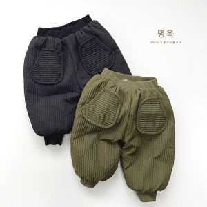 Extra Thick Silk Cotton Warm Pants for Children 2025 Winter New Style Men Women Kids Cotton Thick Warm Trousers Korean Style