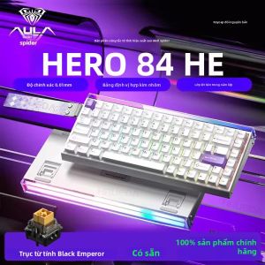 AULA | Bàn Phím Chơi Game Có Dây Aula Hero84 HE 84 Phím Công Tắc Từ Tính Đèn Nền RGB Tốc Độ Lấy Mẫu 8kHz Cho Esports Hộp Đèn Hiệu Ứng Hall Nhanh