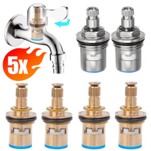 แกนวาล์วก๊อกน้ำอะไหล่5/3ชิ้นแกนวาล์วฉนวนกันความร้อนสูงประปาทองเหลืองอเนกประสงค์อ่างน้ำห้องน้ำห้องครัวอุปกรณ์เสริม