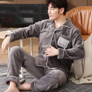 Bộ đồ ngủ nam MiiOW Catman bằng vải nỉ dày dặn dài tay