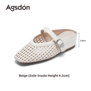 Agsdon | Breatheable Peep Toe Slip On Mules