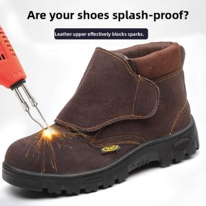 SENNUOKE | Heat-Resistant Anti-Smell Steel-Toe Safety Shoes For Welders High-Cut
