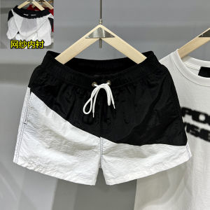 Quần Short Đi Biển Nam Mùa Hè Thường Ngày Có Lớp Lót Bên Trong Quần Dài Đến Đầu Gối Quần Thể Thao Nhanh Khô Màu Xanh Lam Và Cam