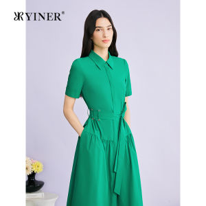 Elegant Commuter Pleated Waist Dress