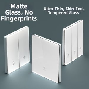 Matte Glass Switch Panel 1 Gang 5 Holes 86 Type