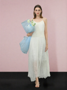 COCOBELLA | Heavily Pleated Adjustable Fringe Dress
