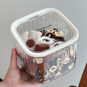 Hộp Đựng Đồ Trang Trí Tóc Trẻ Em Dung Tích Lớn Có Nắp Đậy Đàn Hồi Hộp Đựng Đồ Trang Sức Tóc Cho Bé Gái Hộp Đựng Dây Buộc Tóc