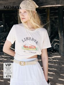 MO&Co. | Antibacterial Loose H-shape T-Shirt Summer Linen Cute Pet Print