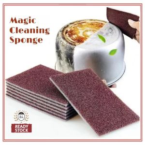 Magic Cleaning Emery Sponge🔥Ready Stock🔥Scouring Pad Kitchen Utensils Dish Rust Remover Sponge Dapur 金刚砂刷锅海绵