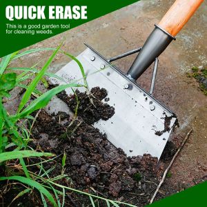 Outdoor Garden Cleaning Shovel Stainless Steel Flat Ice Shovel Multifunctional Farm Garden Weeding Tool Weed Remover