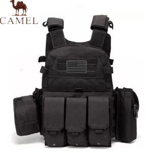 Camel Tactical Vest For Men: Quick Release, Breathable, & Adjustable