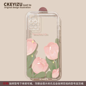 Transparent Silicone Phone Case for Redmi Note12 pro Full Cover Tulip Design Mens Style Protective Shell for Note11 Note11tpro+